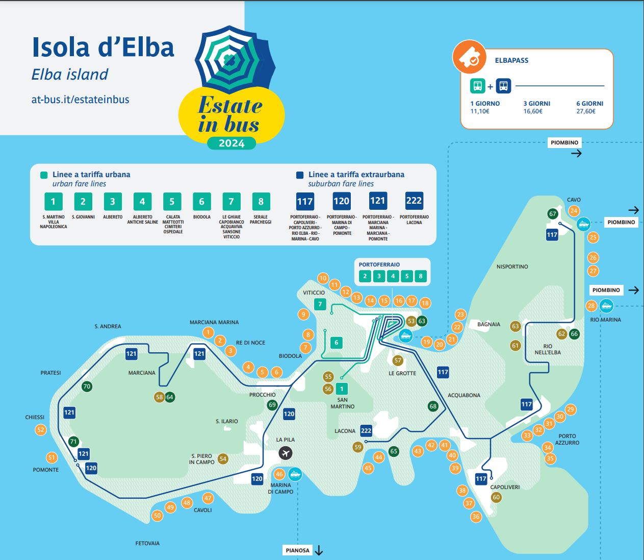 Busverkehr auf Elba